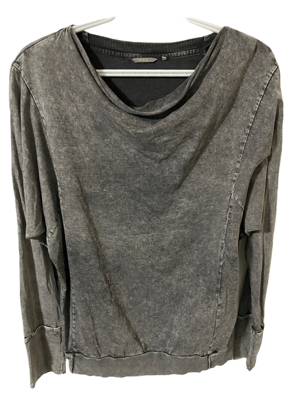 Sandwich Long-Sleeve Grey Washed Top Size Medium